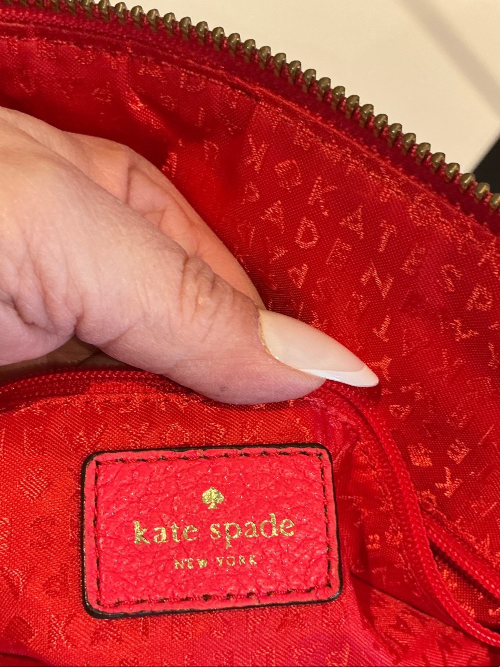 kate spade Quilted Coral Satchel with Gold Hardware - Picture 7 of 8
